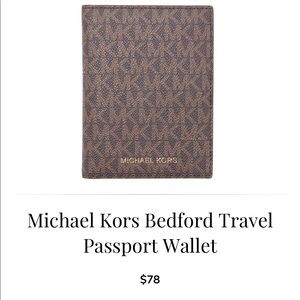 Michael Kors Signature leather travel passport